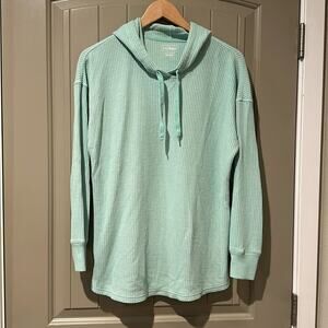 L.L. BEAN Hooded Knit Sweater sz M